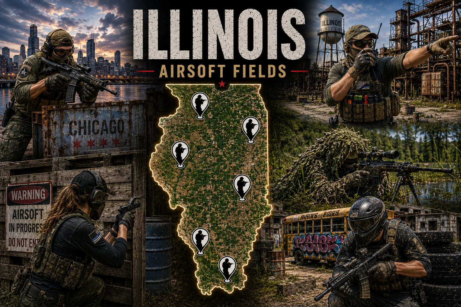 outdoor airsoft fields in Illinois